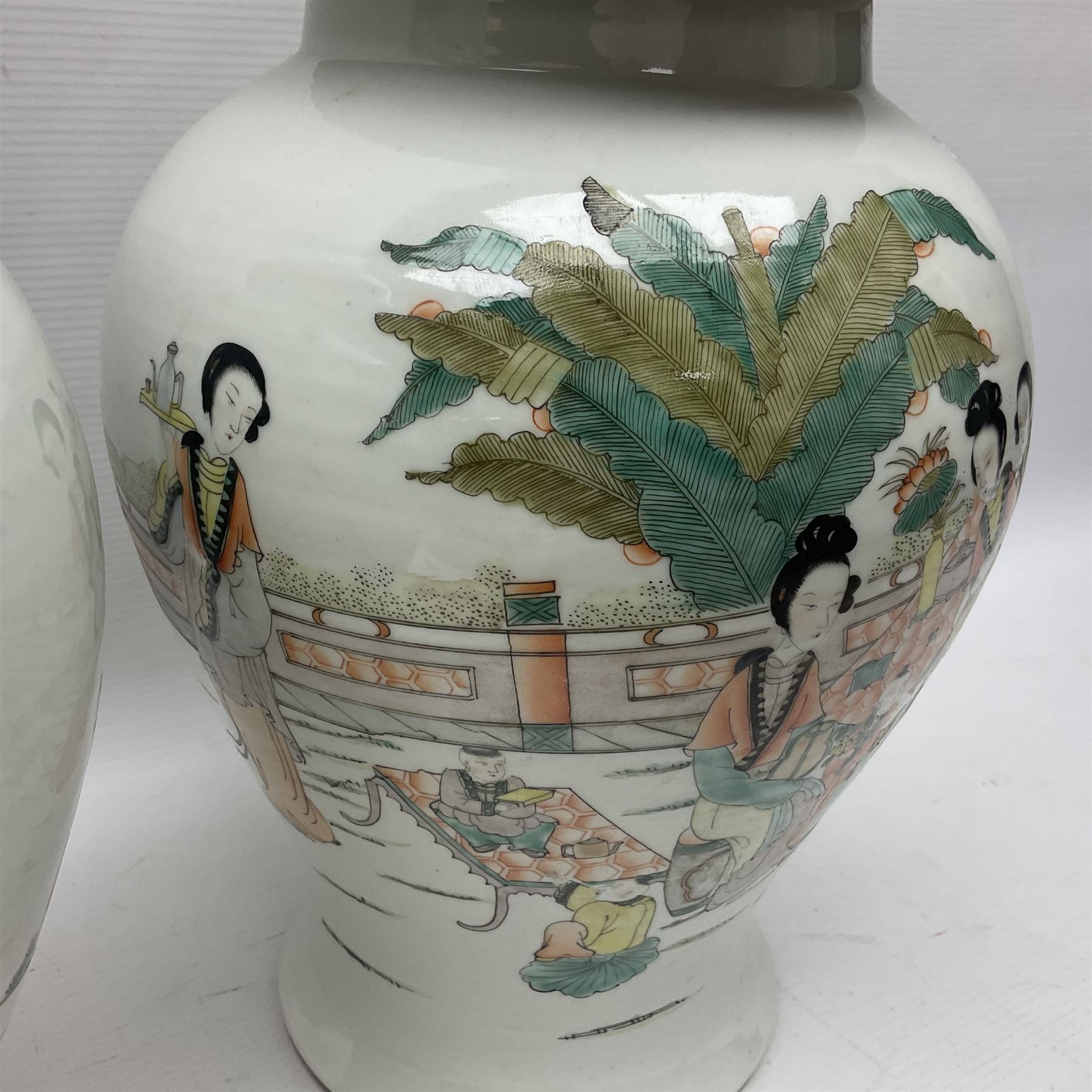 Pair of Chinese vases and covers - Image 12 of 20