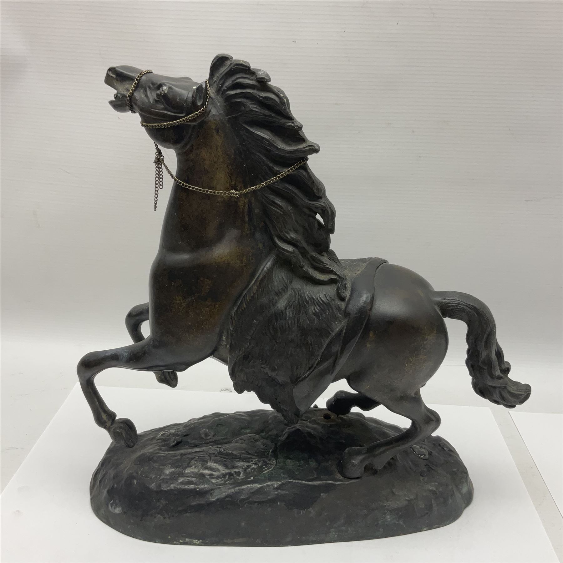 Bronzed figure of a galloping horse - Image 10 of 14