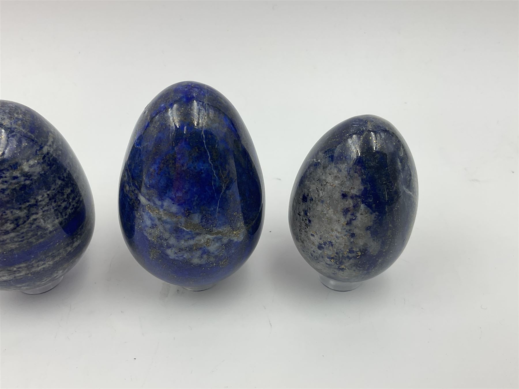 Collection of five Lapis lazuli specimen eggs - Image 8 of 10