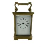 French - late 19th century 8-day carriage clock