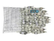 Collection of Mazda thermionic radio valves/vacuum tubes