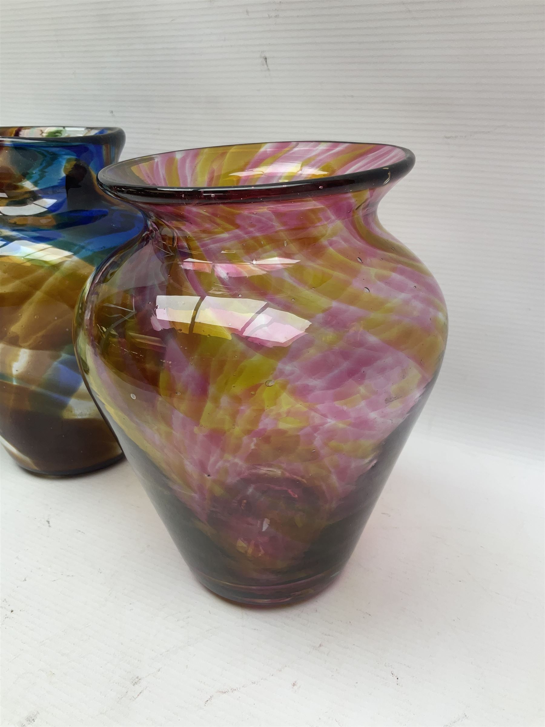 Three Hartley Wood coloured glass vases - Image 6 of 11