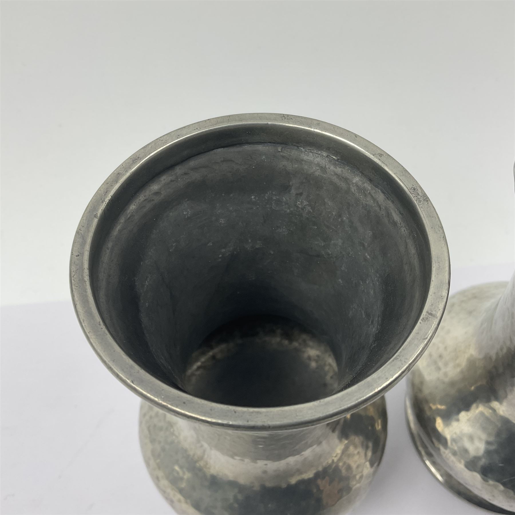 Pair of Liberty & Co Tudric pewter vases - Image 2 of 13