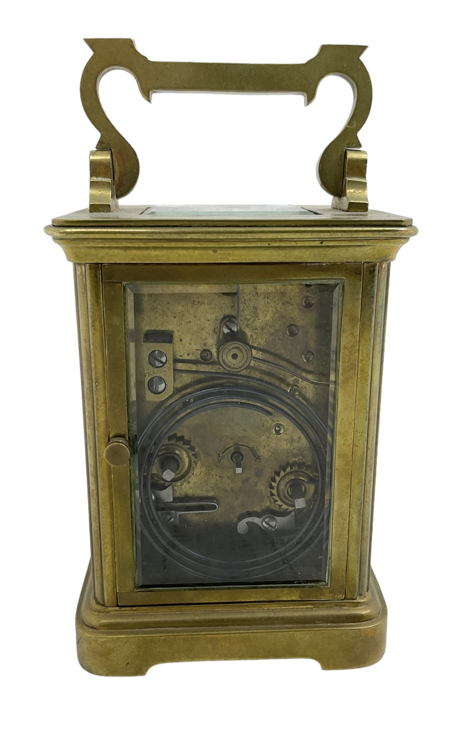 French - late 19th century 8-day carriage clock - Image 4 of 5