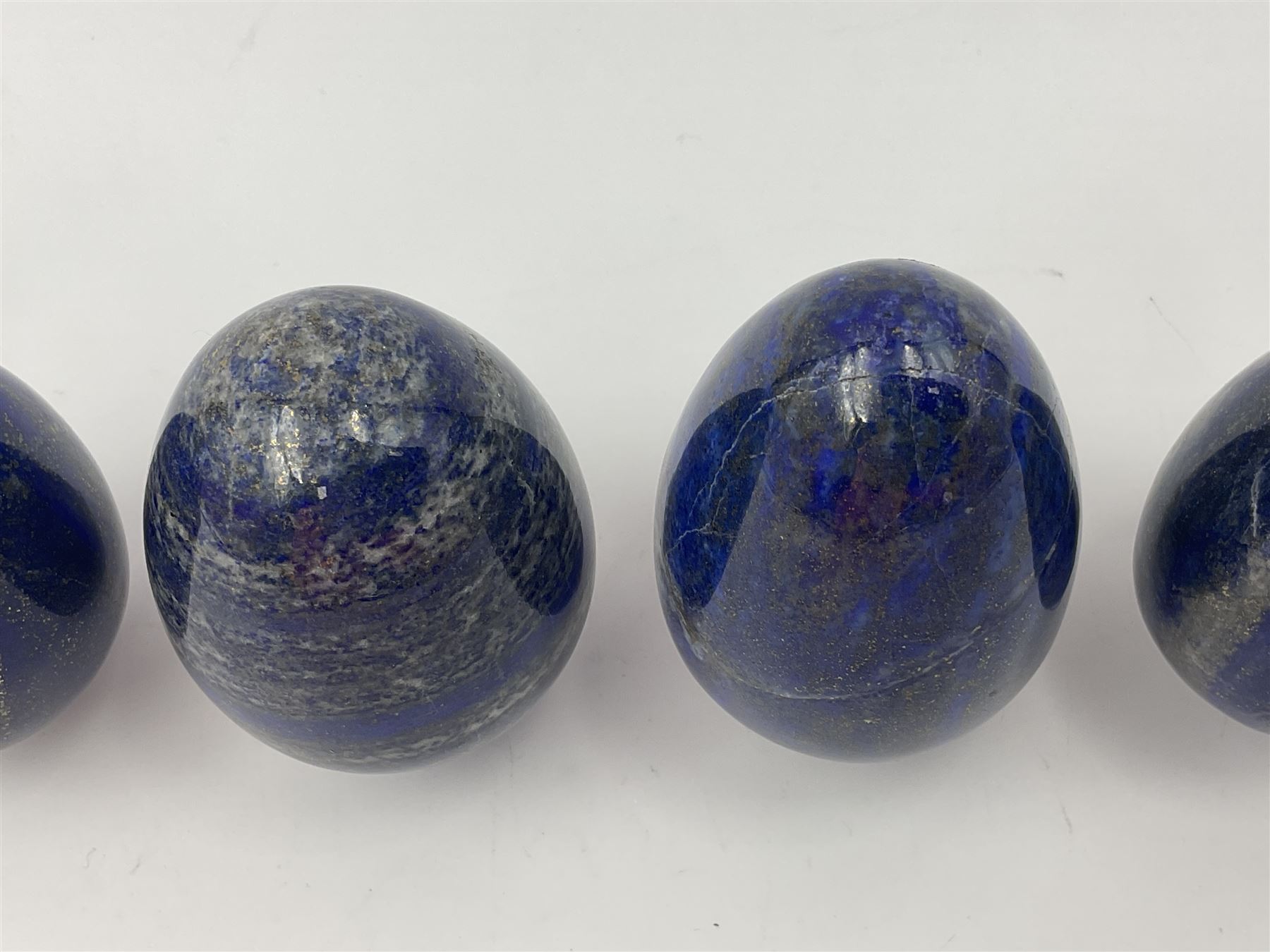 Collection of five Lapis lazuli specimen eggs - Image 5 of 10