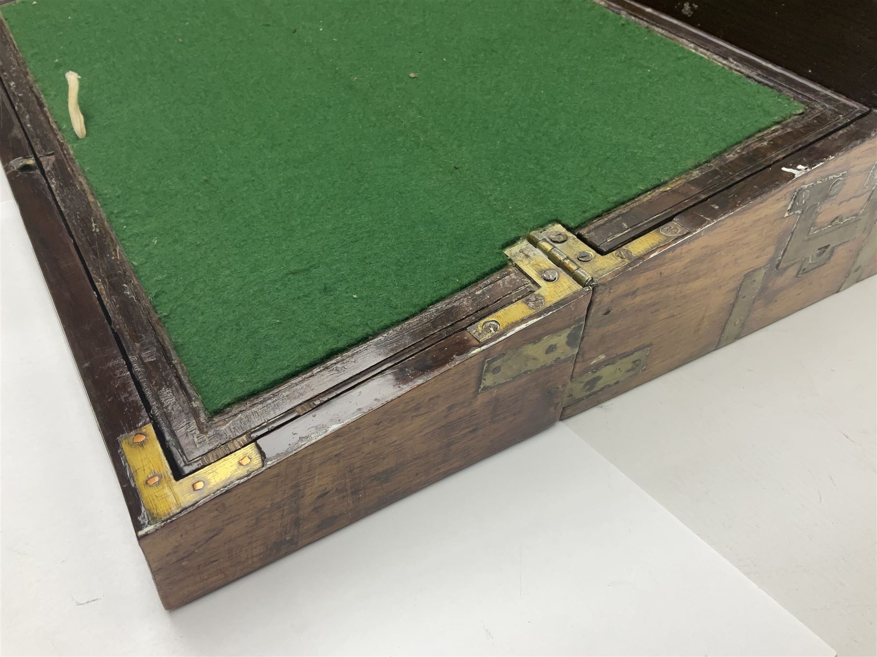 19th century mahogany writing slope - Image 9 of 11