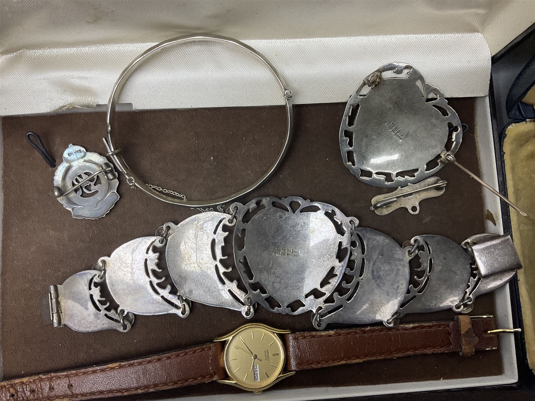 Siam silver bracelet and other silver jewellery - Image 3 of 10