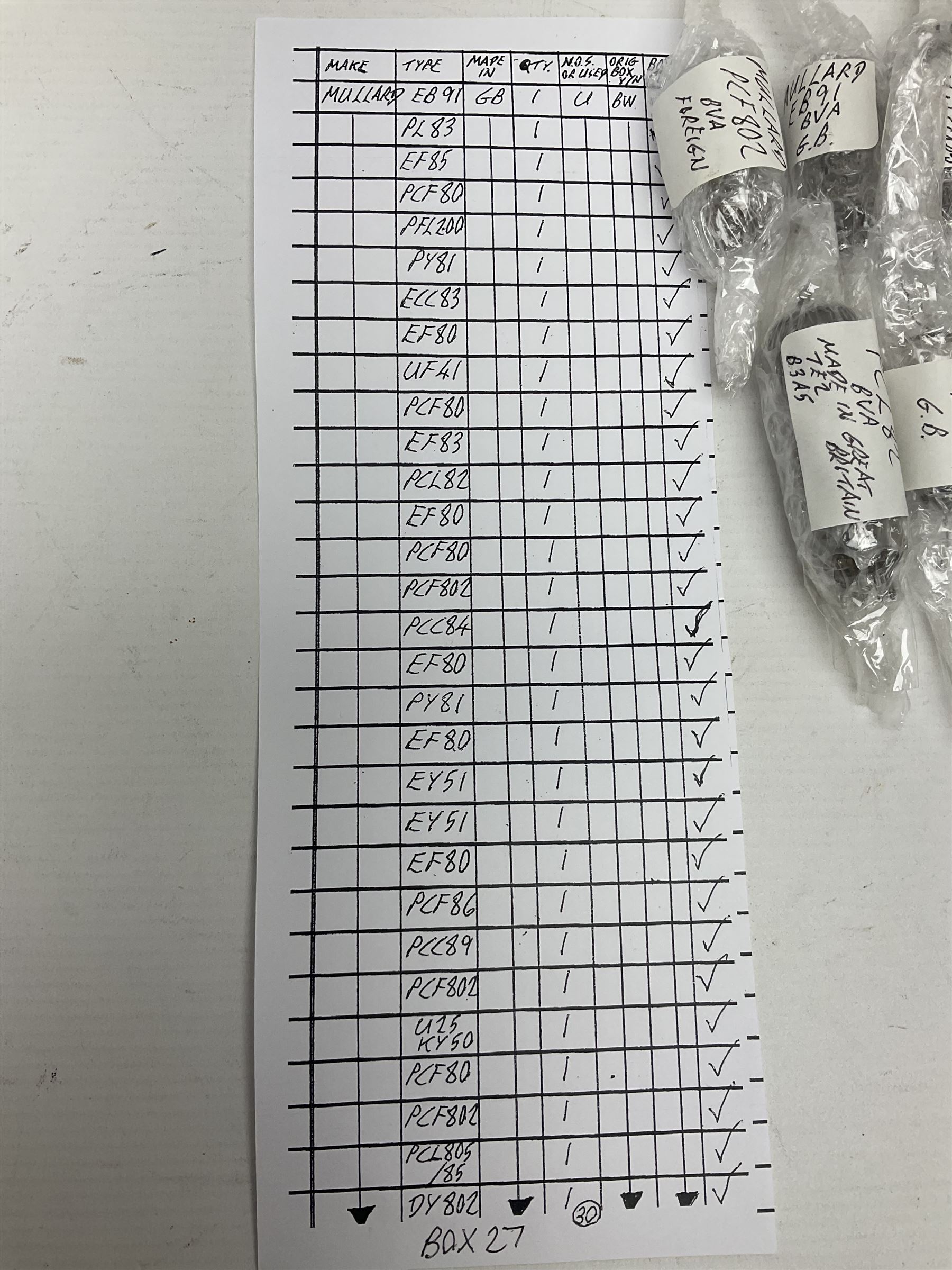 Collection of Mullard thermionic radio valves/vacuum tubes - Image 11 of 12
