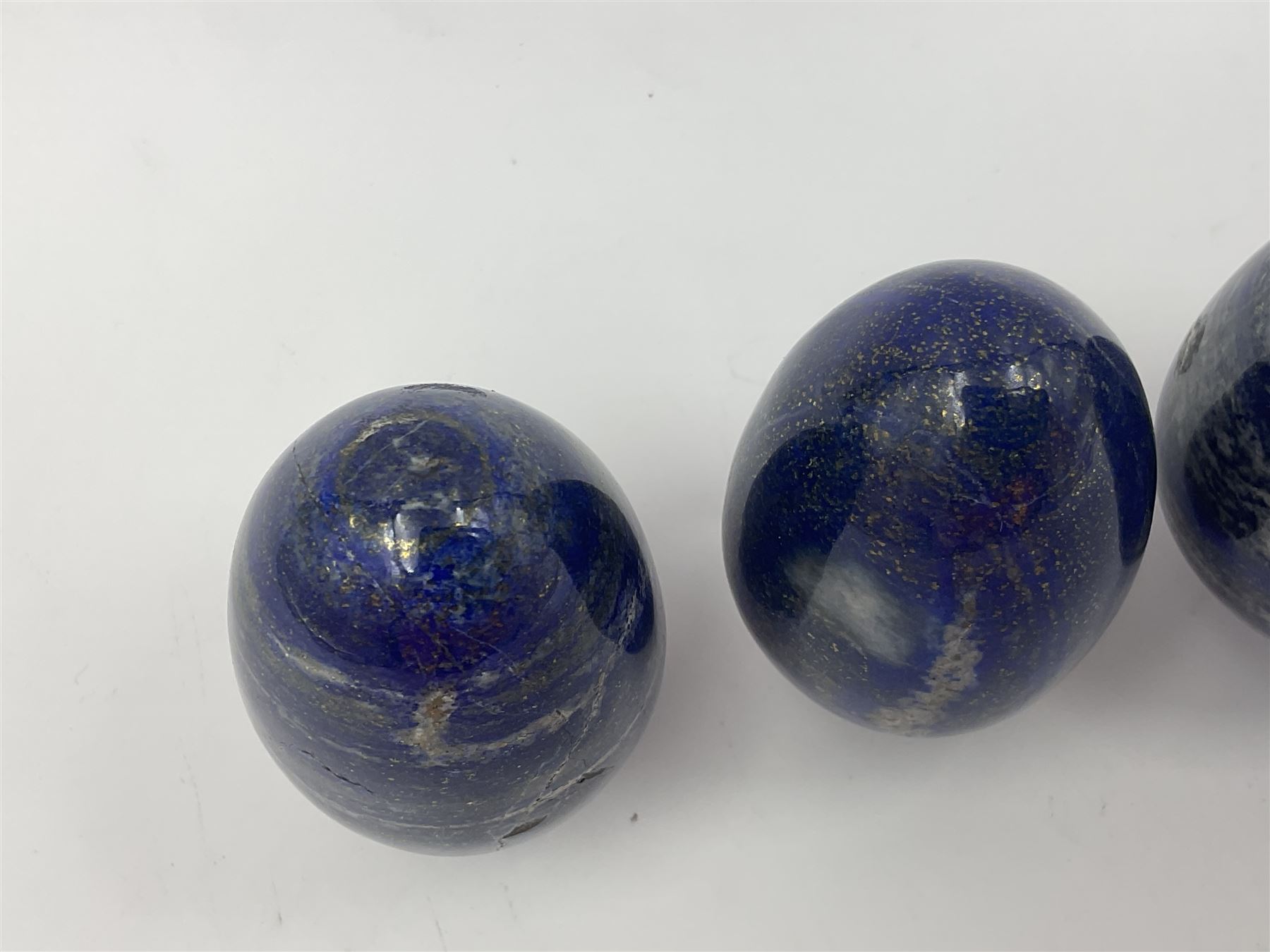 Collection of five Lapis lazuli specimen eggs - Image 3 of 10