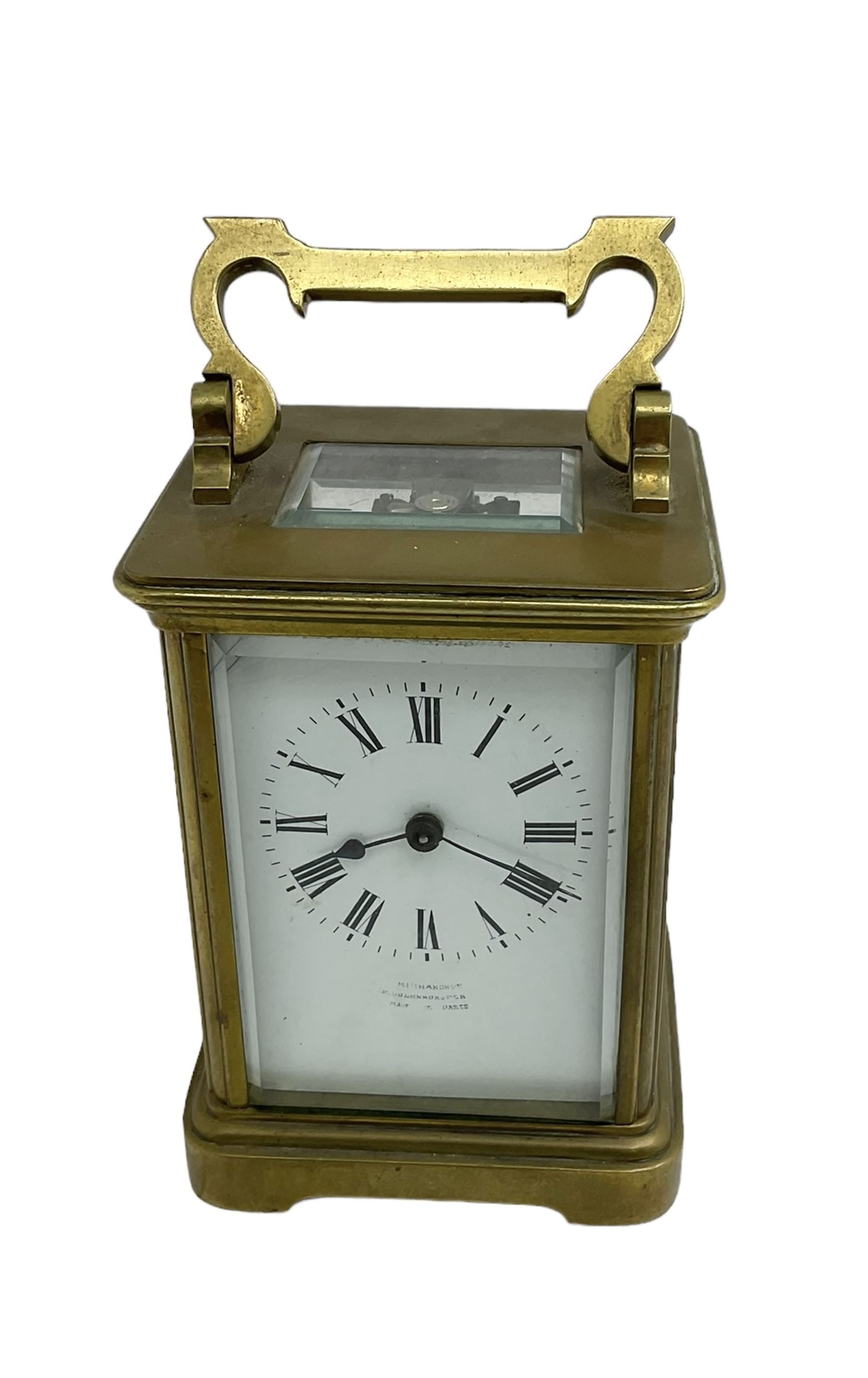 French - late 19th century 8-day carriage clock - Image 3 of 5