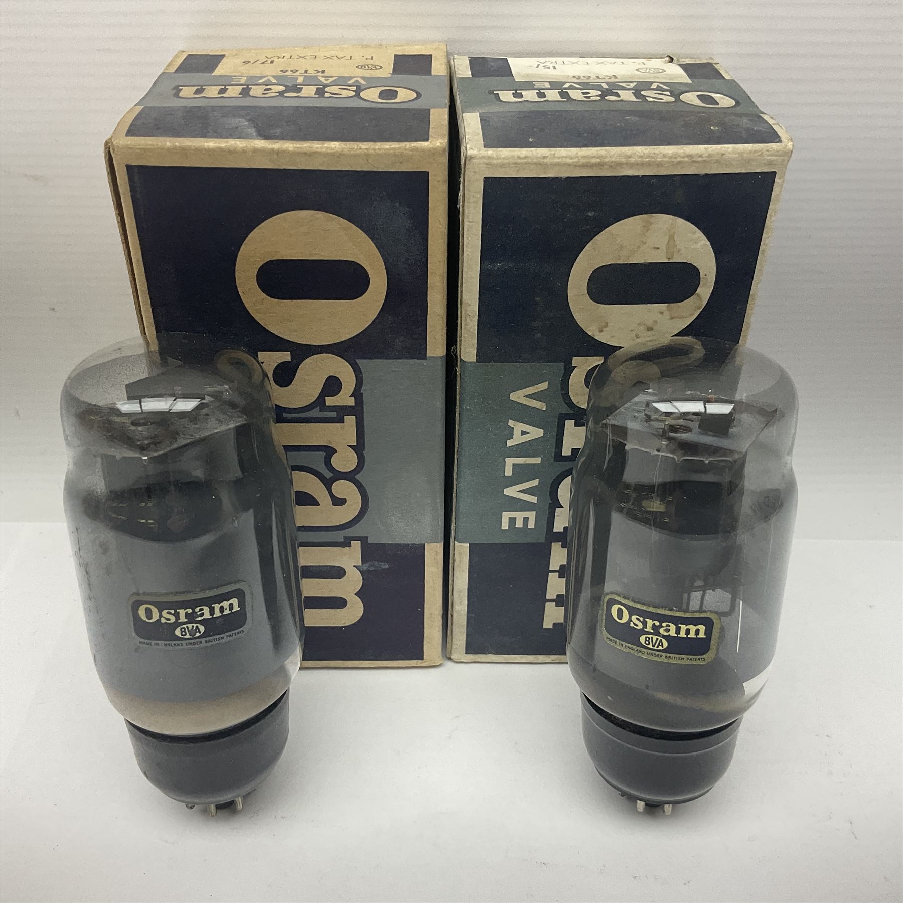 Two Osram thermionic radio valves/vacuum tubes KT66 - Image 6 of 14