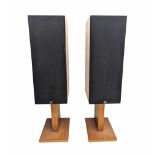 Monitor Audio - pair of walnut cased floor standing speakers