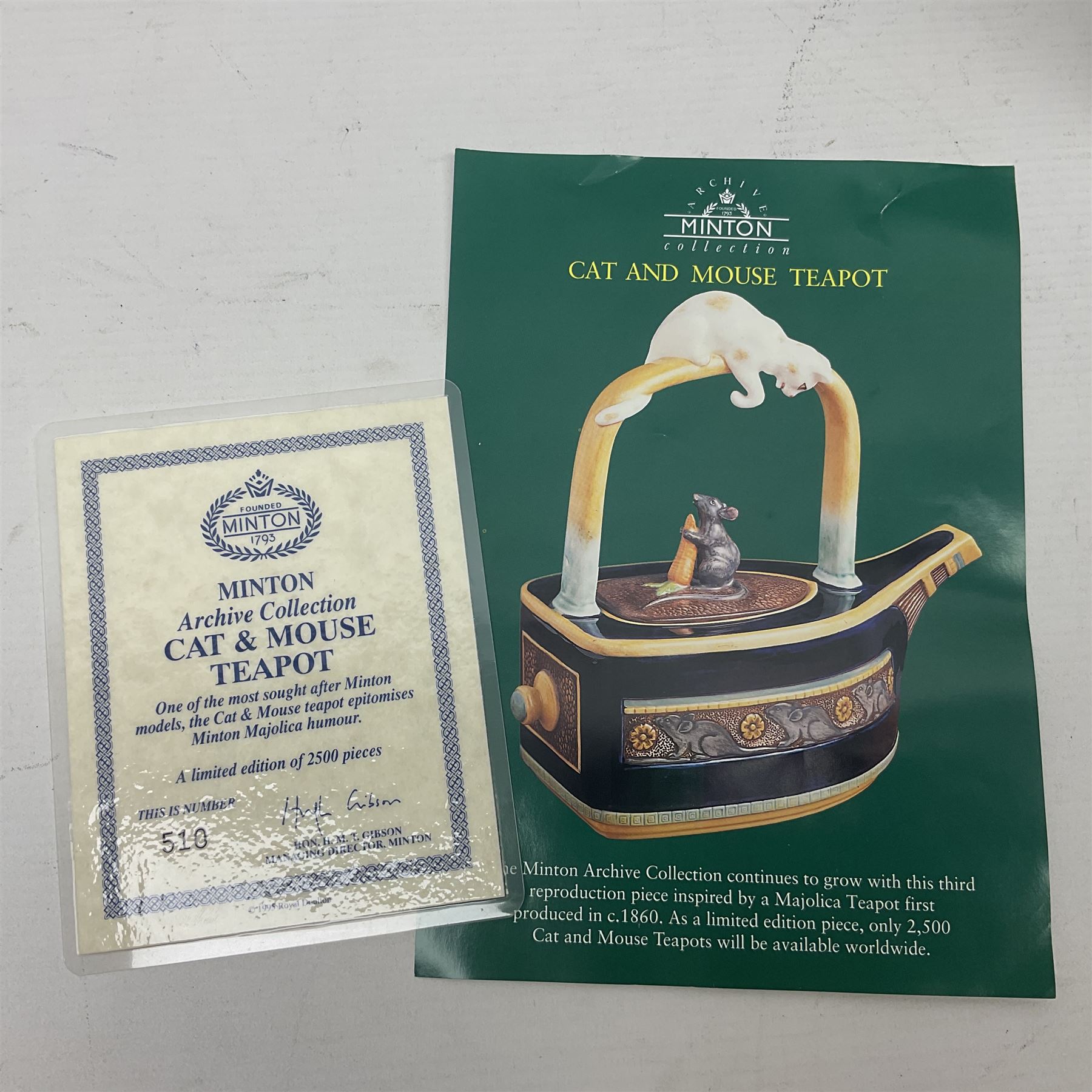 Minton Archive collection Cat & Mouse teapot - Image 10 of 12