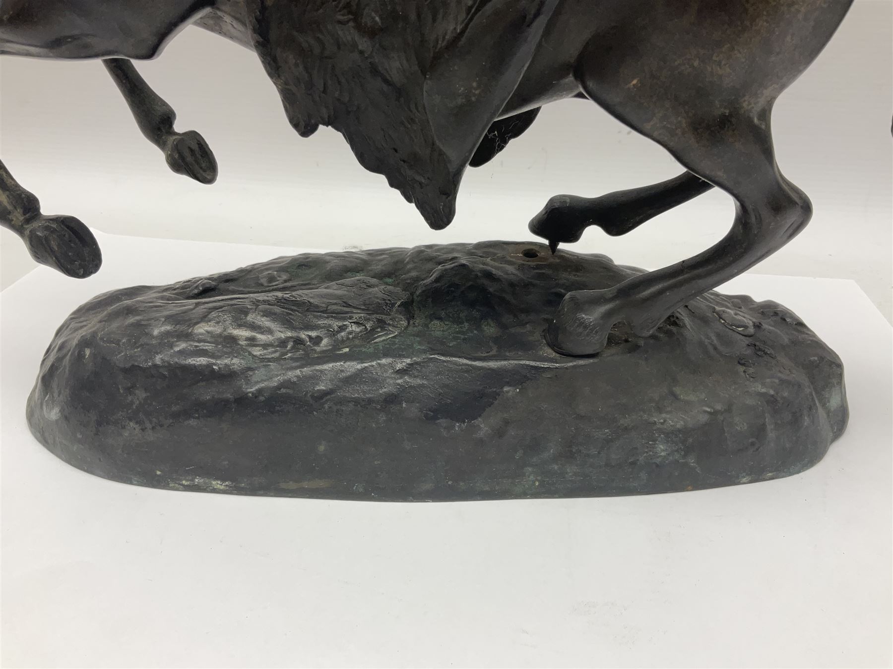 Bronzed figure of a galloping horse - Image 13 of 14