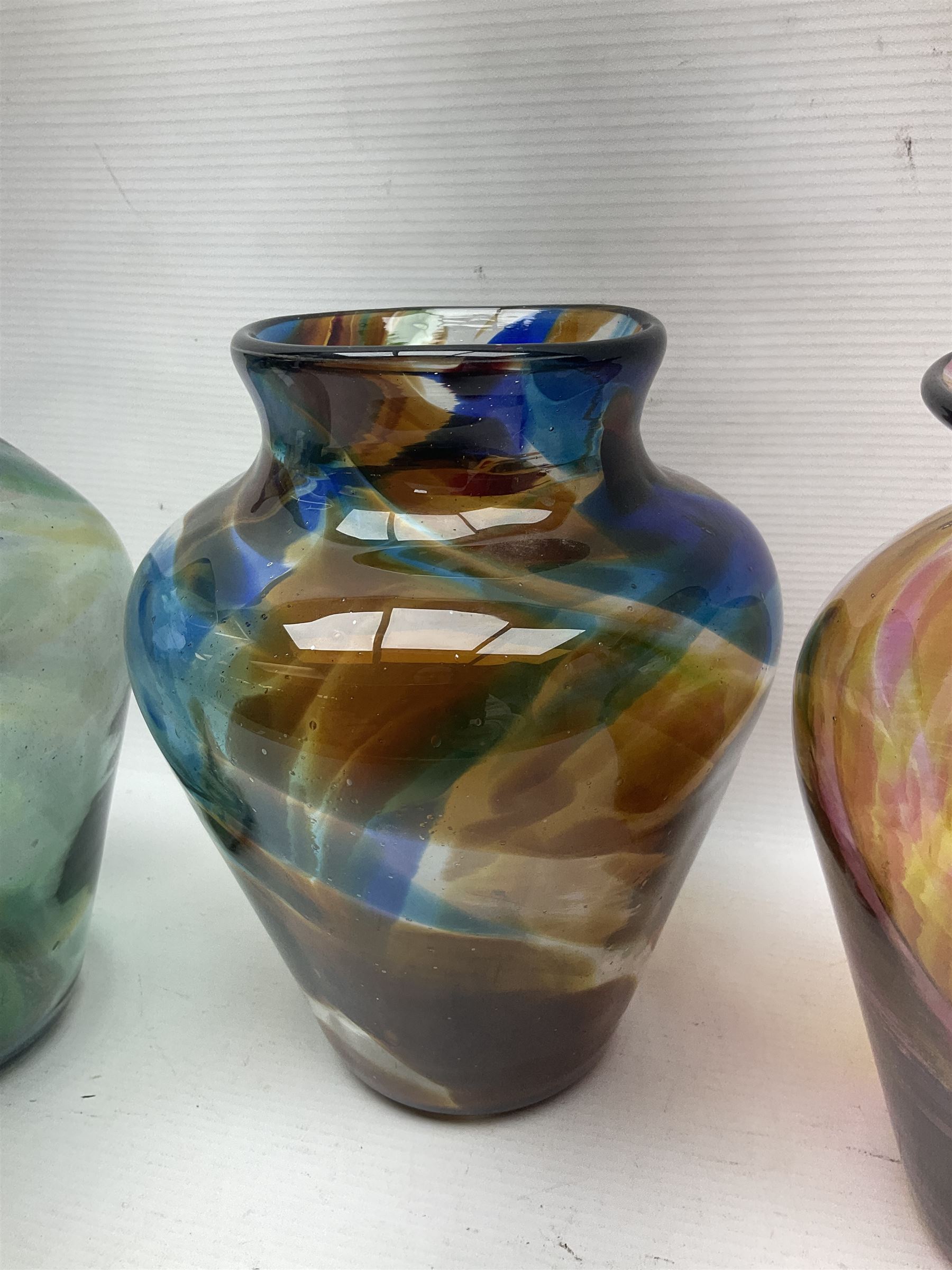 Three Hartley Wood coloured glass vases - Image 5 of 11