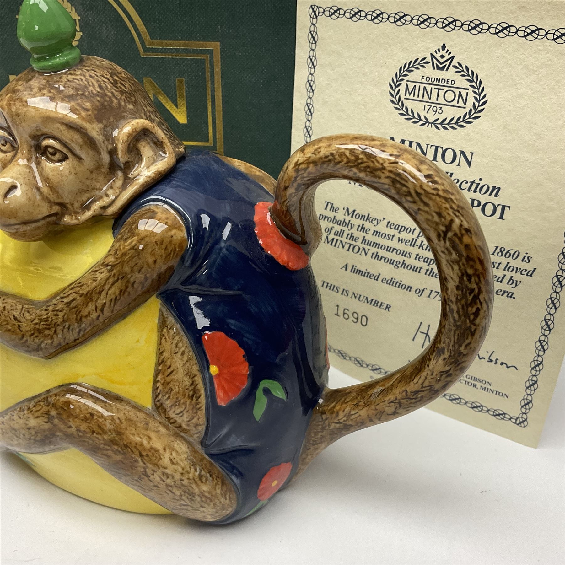 Minton Archive collection monkey teapot - Image 4 of 9