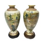 Pair of Japanese Satsuma vases