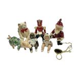 Six Hantel miniature articulated pewter figures