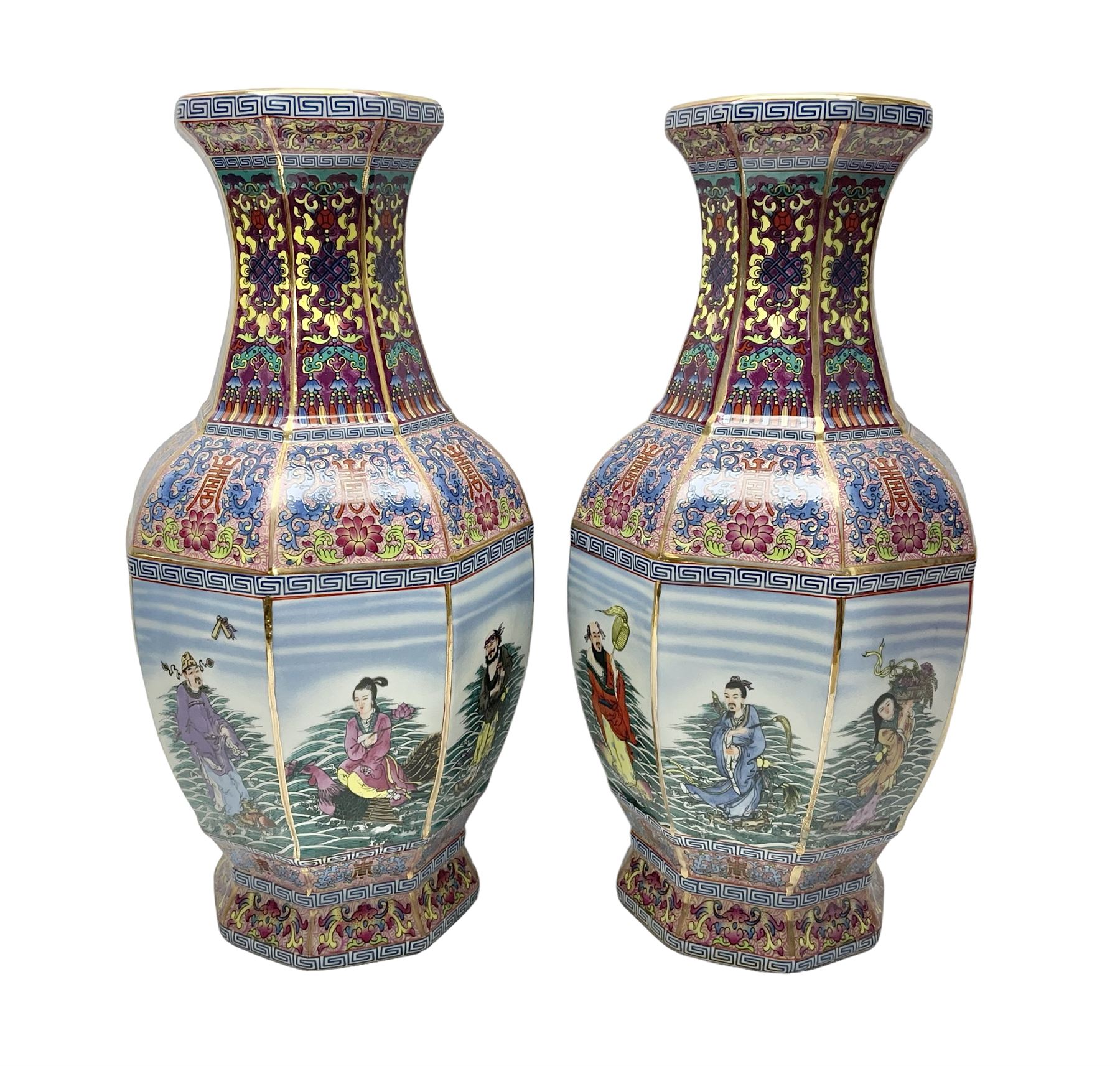 Pair of 20th century Chinese vases