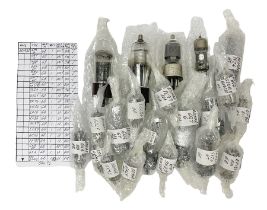 Collection of Brimar thermionic radio valves/vacuum tubes