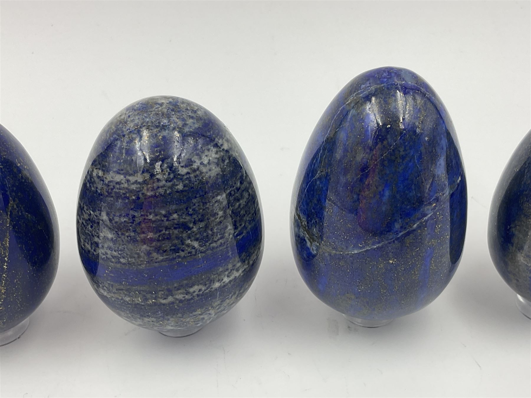 Collection of five Lapis lazuli specimen eggs - Image 4 of 10