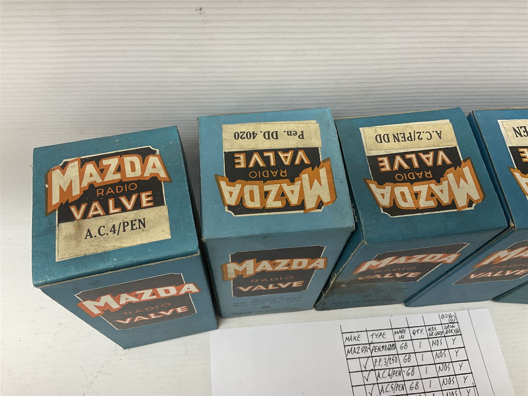 Eleven Mazda thermionic radio valves/vacuum tubes - Image 6 of 10