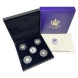 Queen Elizabeth II Gibraltar 2002 five coin silver-proof collection