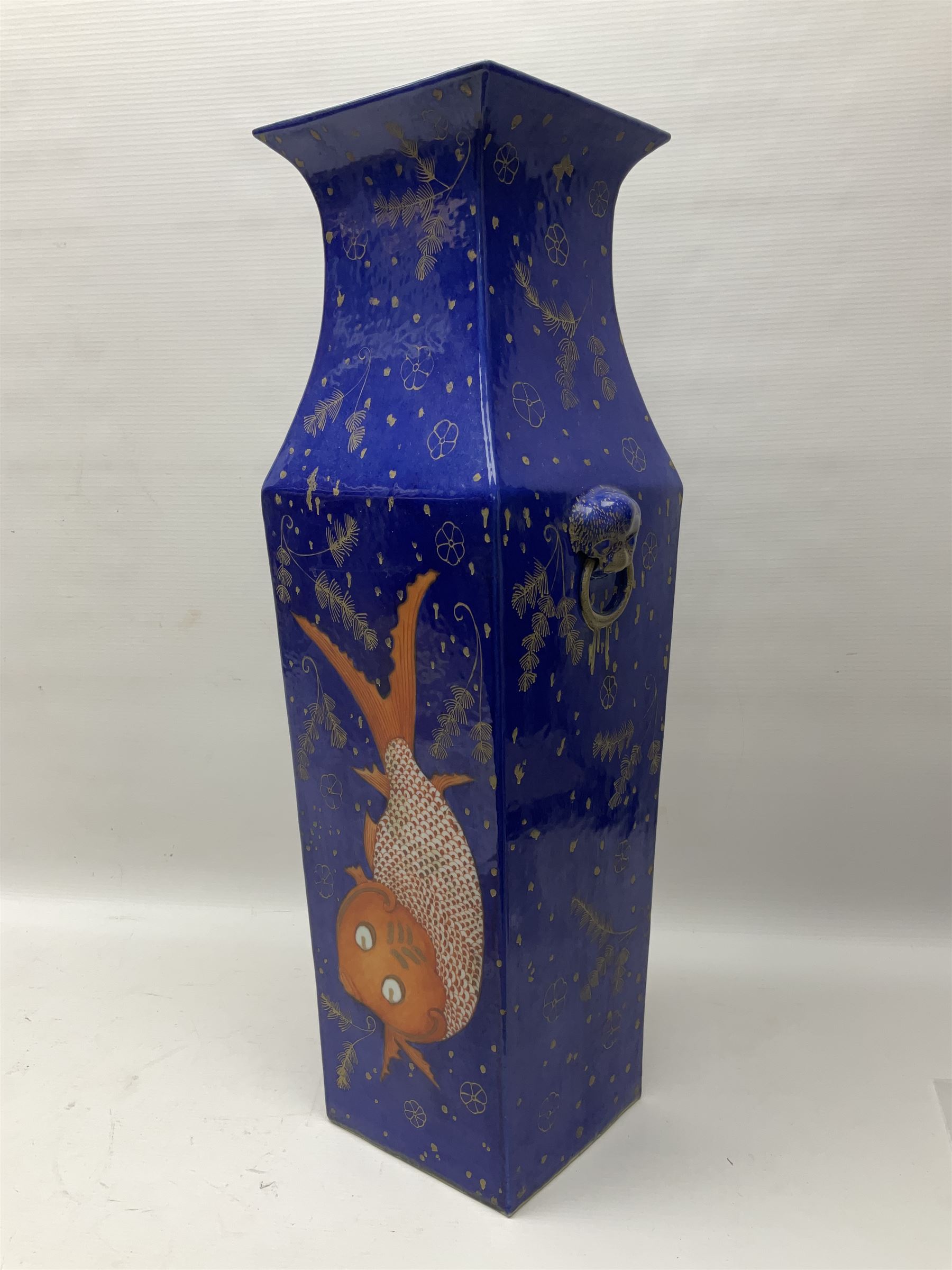 19th/ early 20th century Chinese powder blue vase - Image 10 of 12