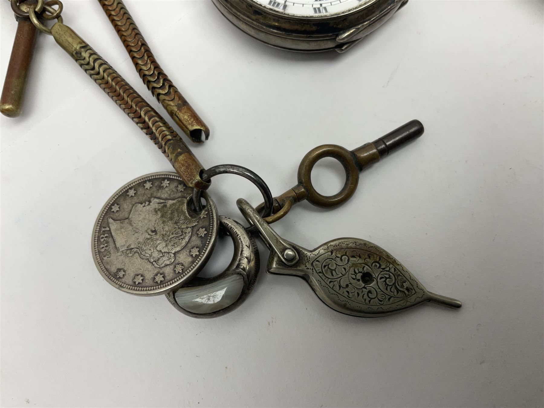 Three Victorian silver lever open face pocket watches including - Image 11 of 14