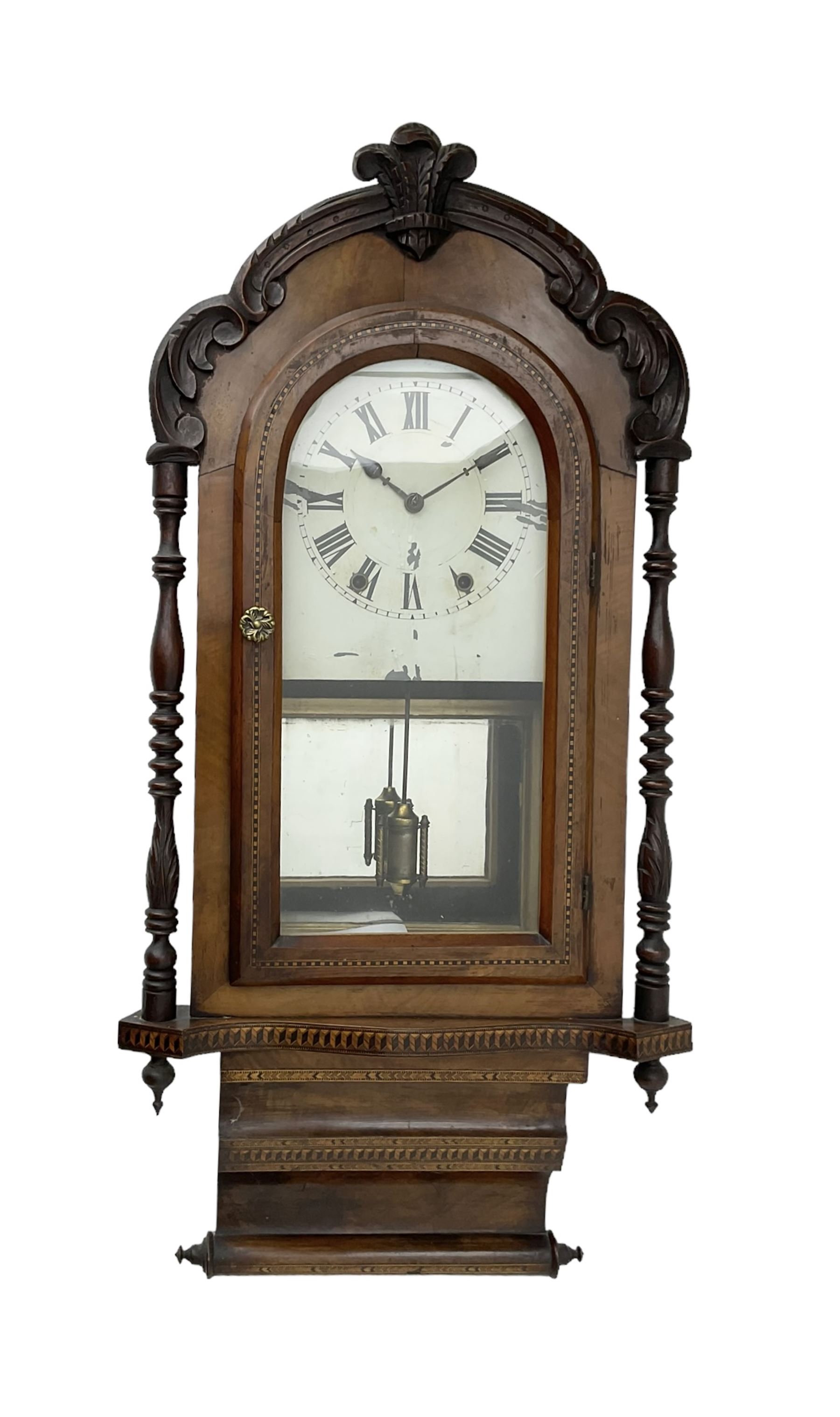 American - late 19th century 8-day wall clock