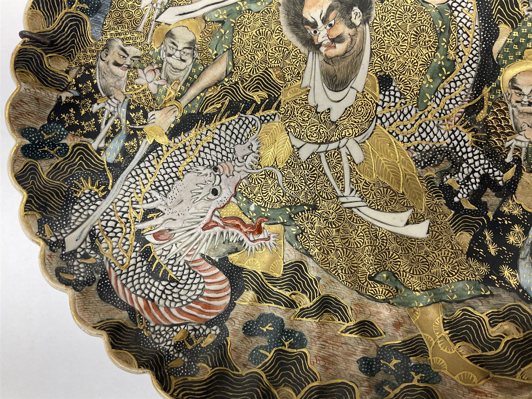 Japanese Meiji period Satsuma dish - Image 6 of 13