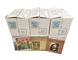 Collection of vinyl LP records in six boxes