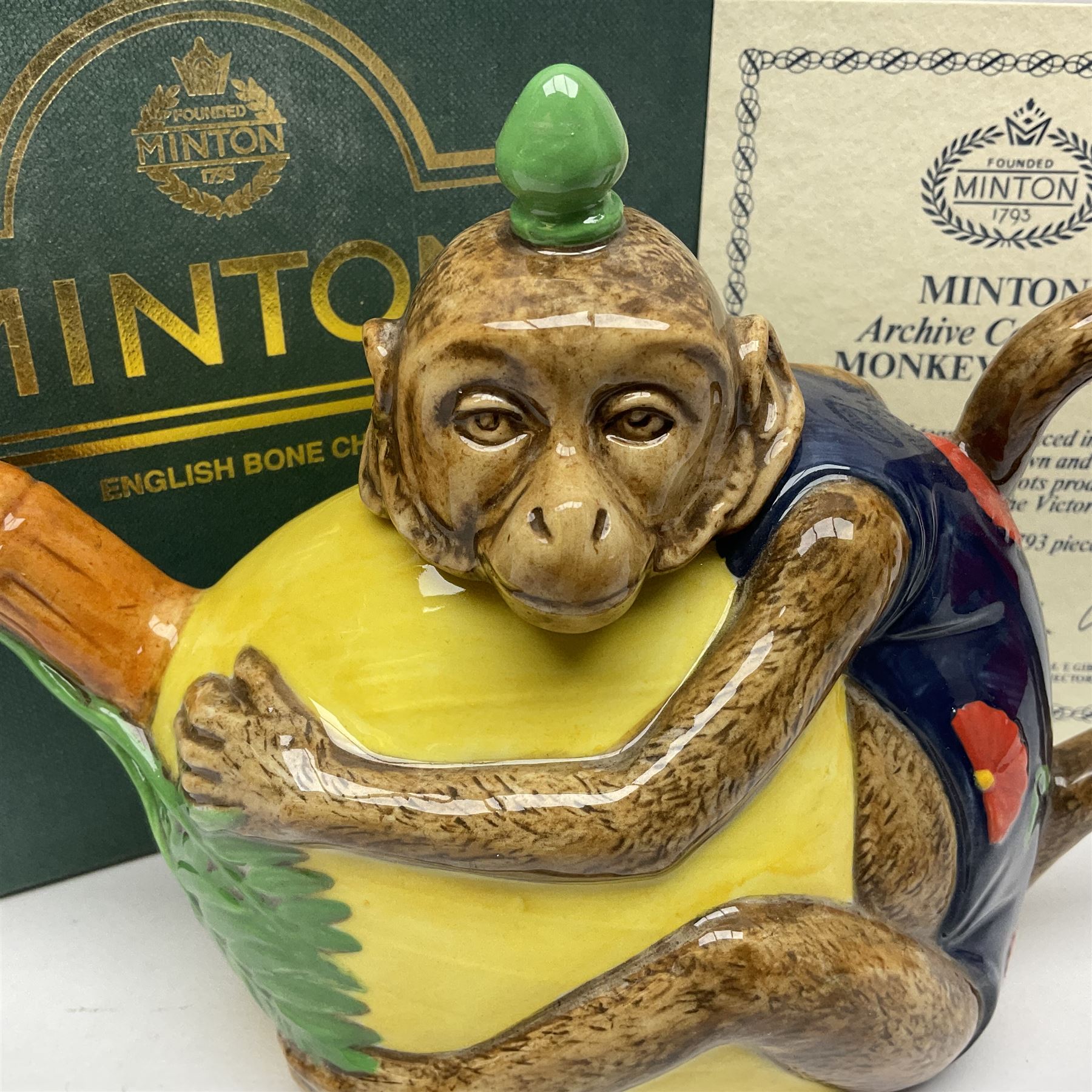 Minton Archive collection monkey teapot - Image 2 of 9