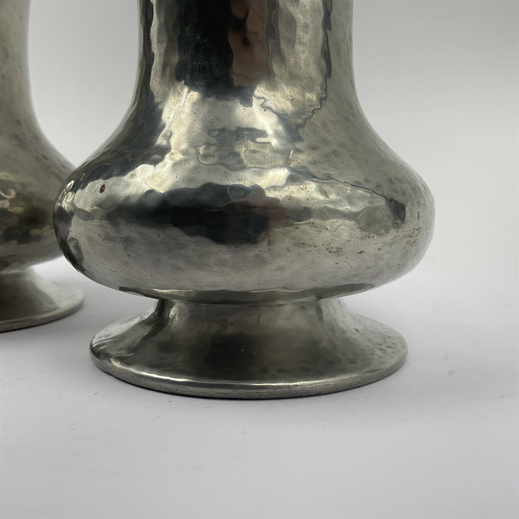 Pair of Liberty & Co Tudric pewter vases - Image 9 of 13