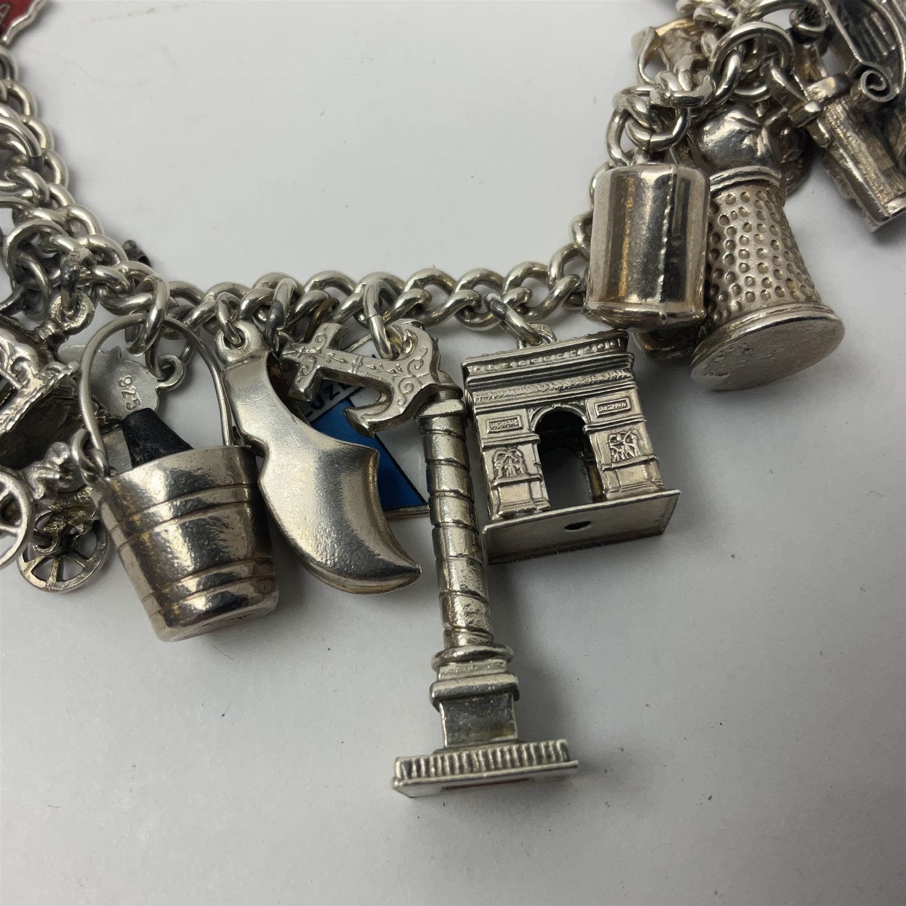 Silver charm bracelet - Image 2 of 9