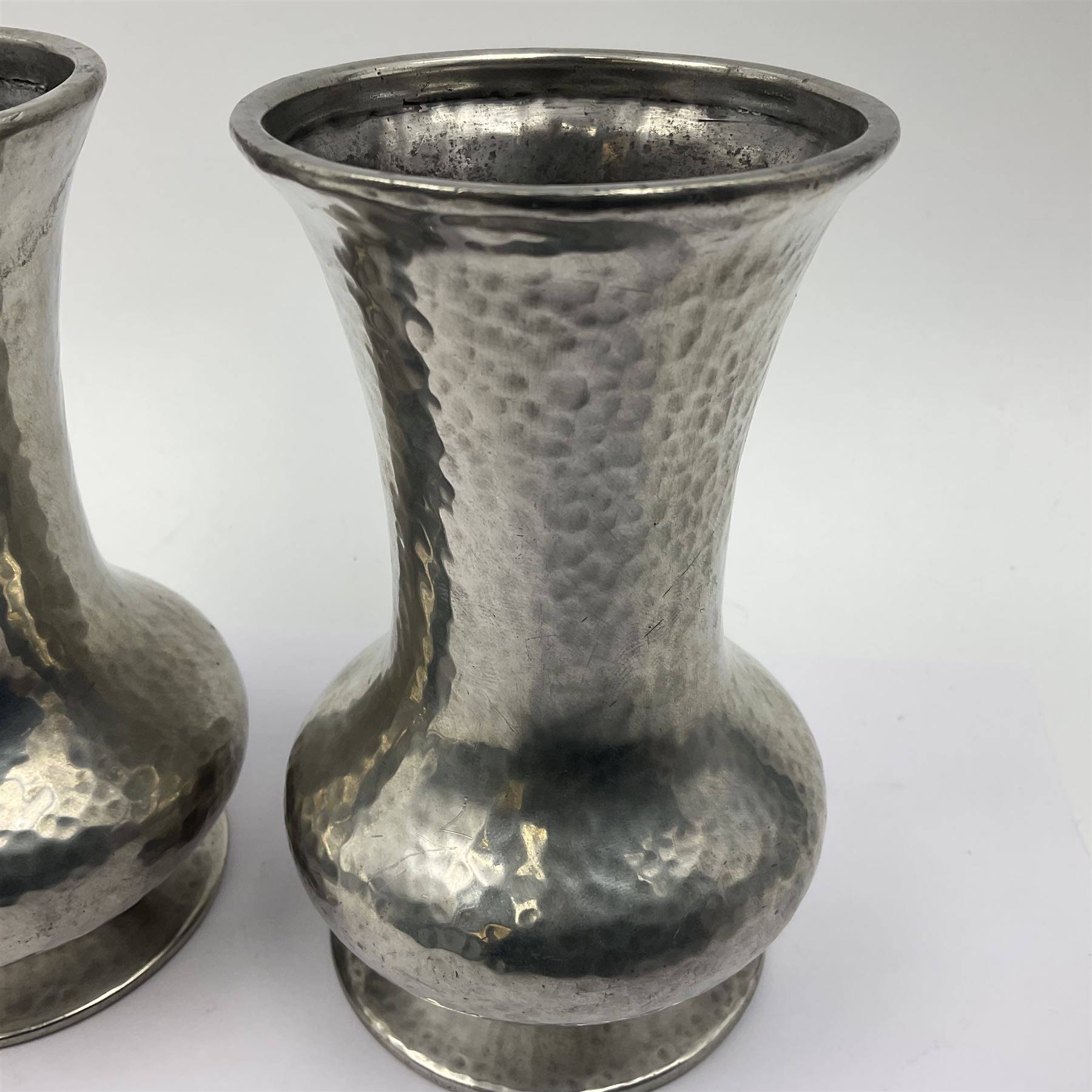 Pair of Liberty & Co Tudric pewter vases - Image 6 of 13