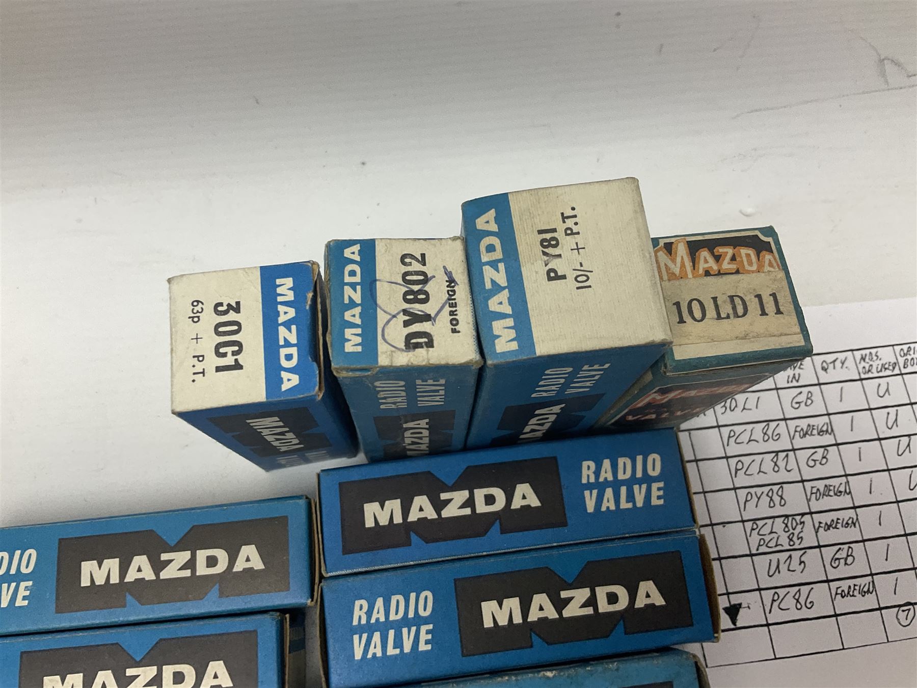 Collection of Mazda thermionic radio valves/vacuum tubes - Image 9 of 11