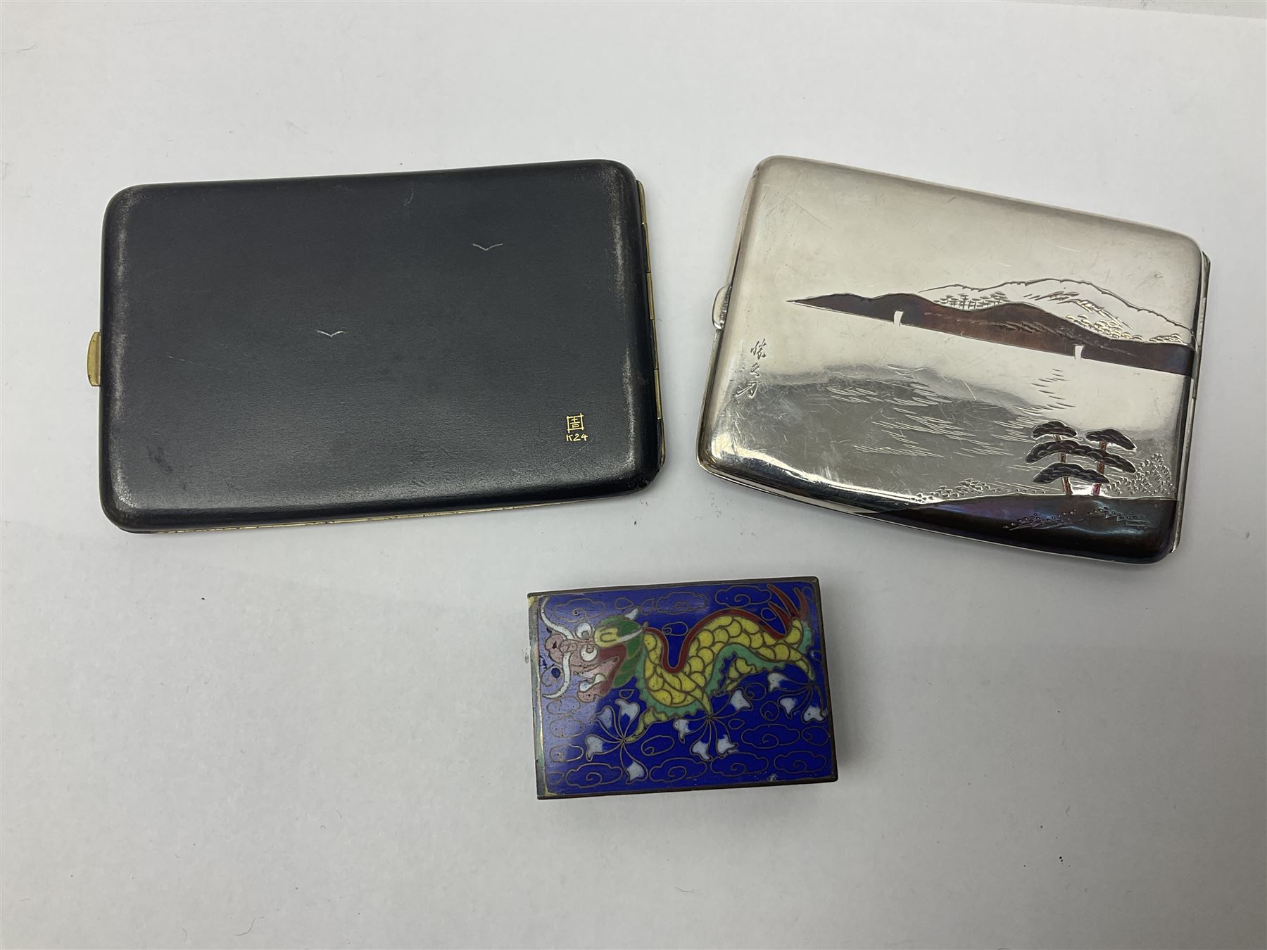 Japanese silver cigarette case - Image 3 of 7