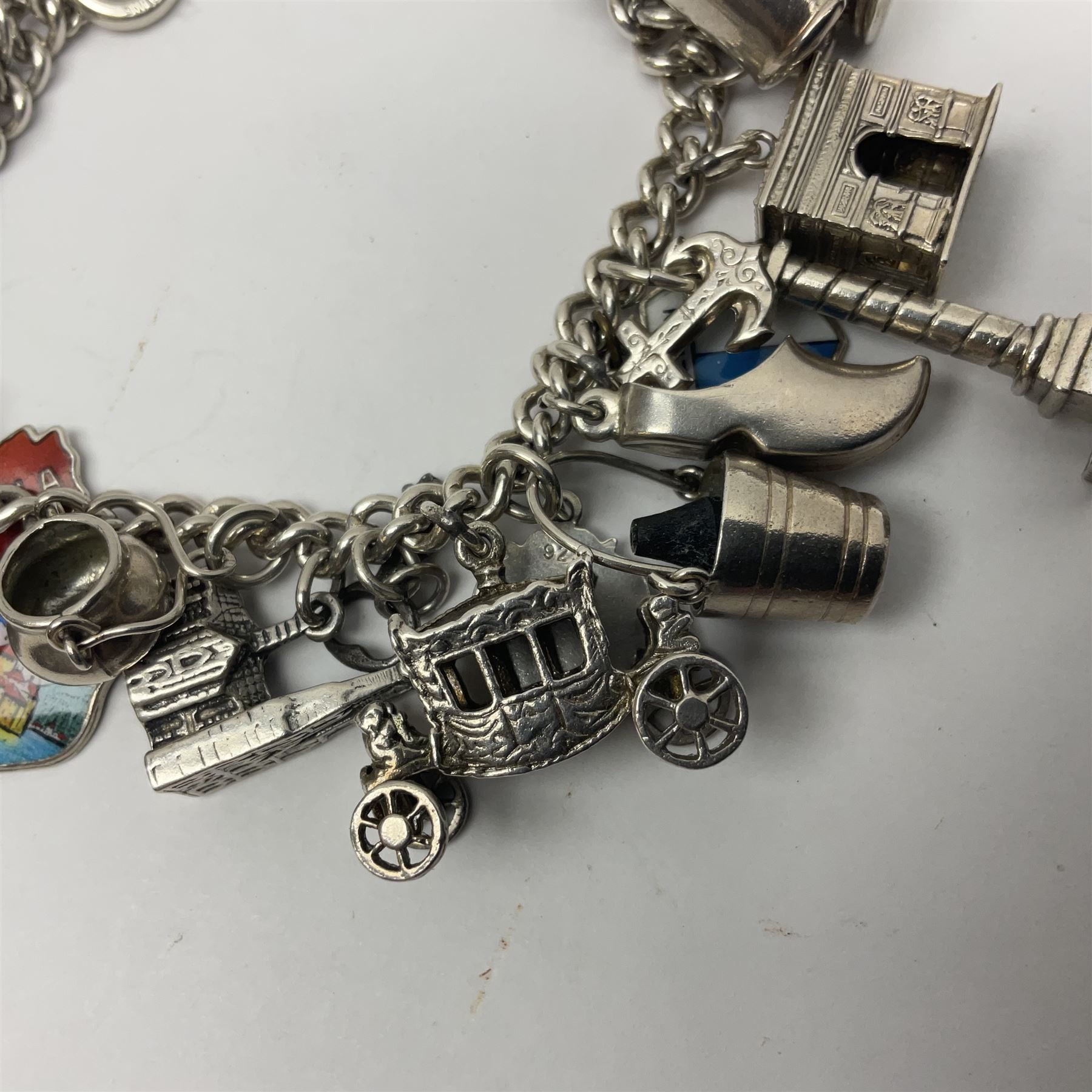 Silver charm bracelet - Image 3 of 9