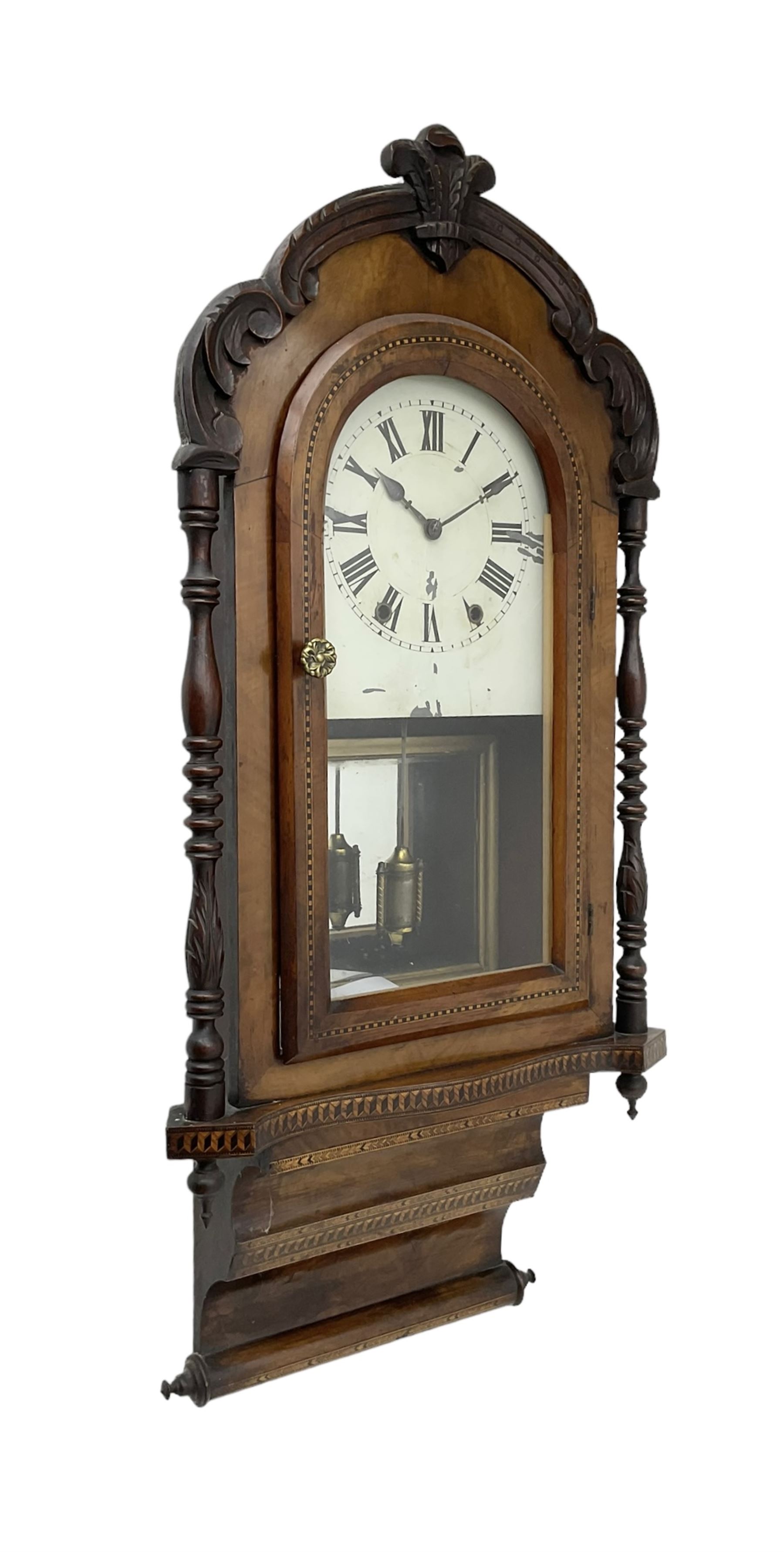 American - late 19th century 8-day wall clock - Image 2 of 3