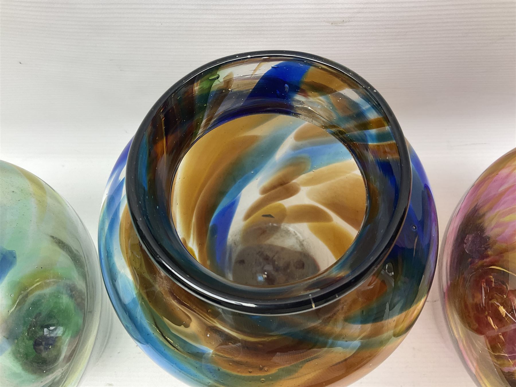 Three Hartley Wood coloured glass vases - Image 4 of 11