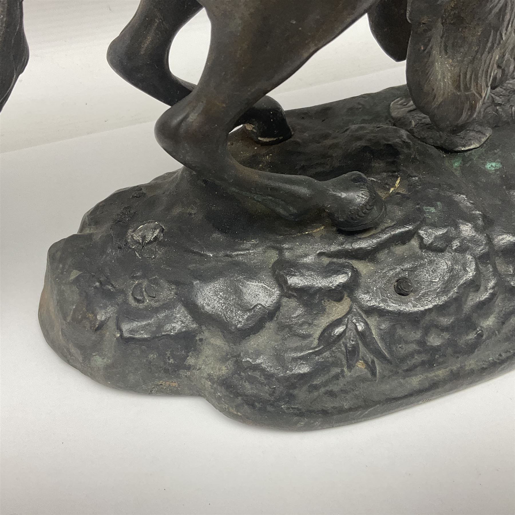 Bronzed figure of a galloping horse - Image 5 of 14
