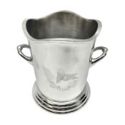 Polished modern aluminium champagne bucket inscribed White Star Line