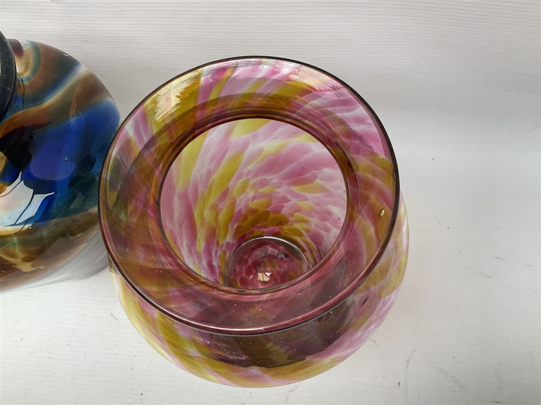 Three Hartley Wood coloured glass vases - Image 7 of 11