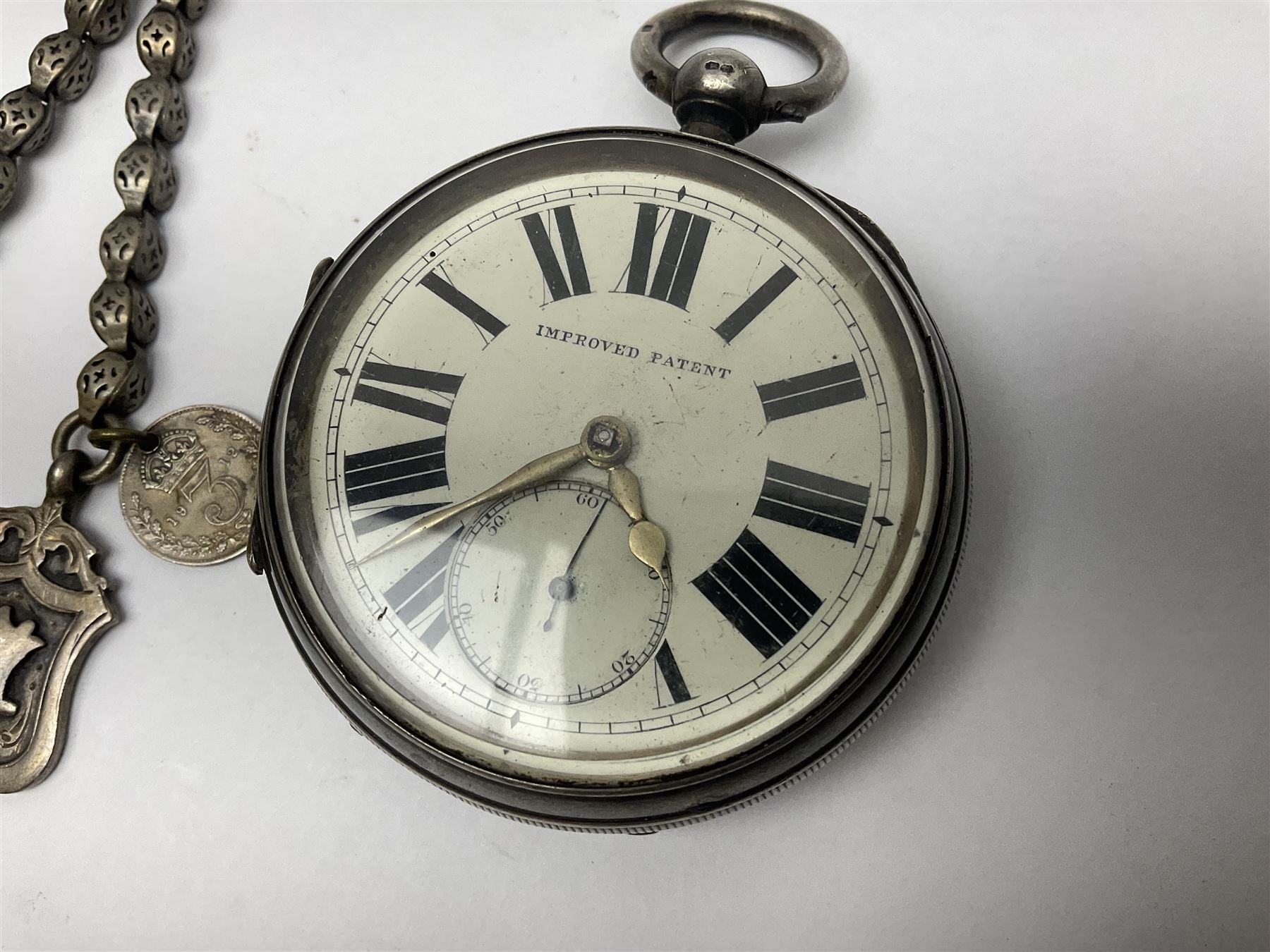 Victorian silver open face fusee lever pocket watch by D A Olswang - Image 3 of 9