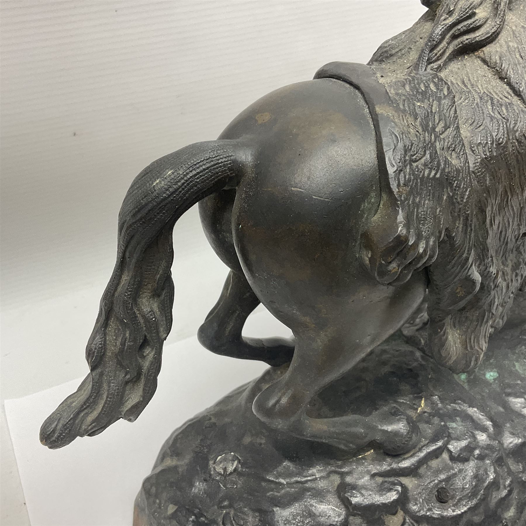 Bronzed figure of a galloping horse - Image 7 of 14