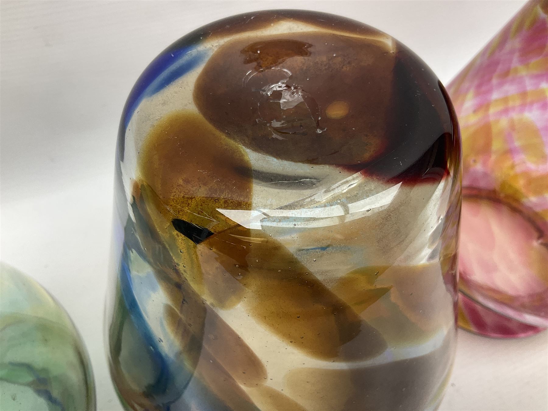 Three Hartley Wood coloured glass vases - Image 9 of 11