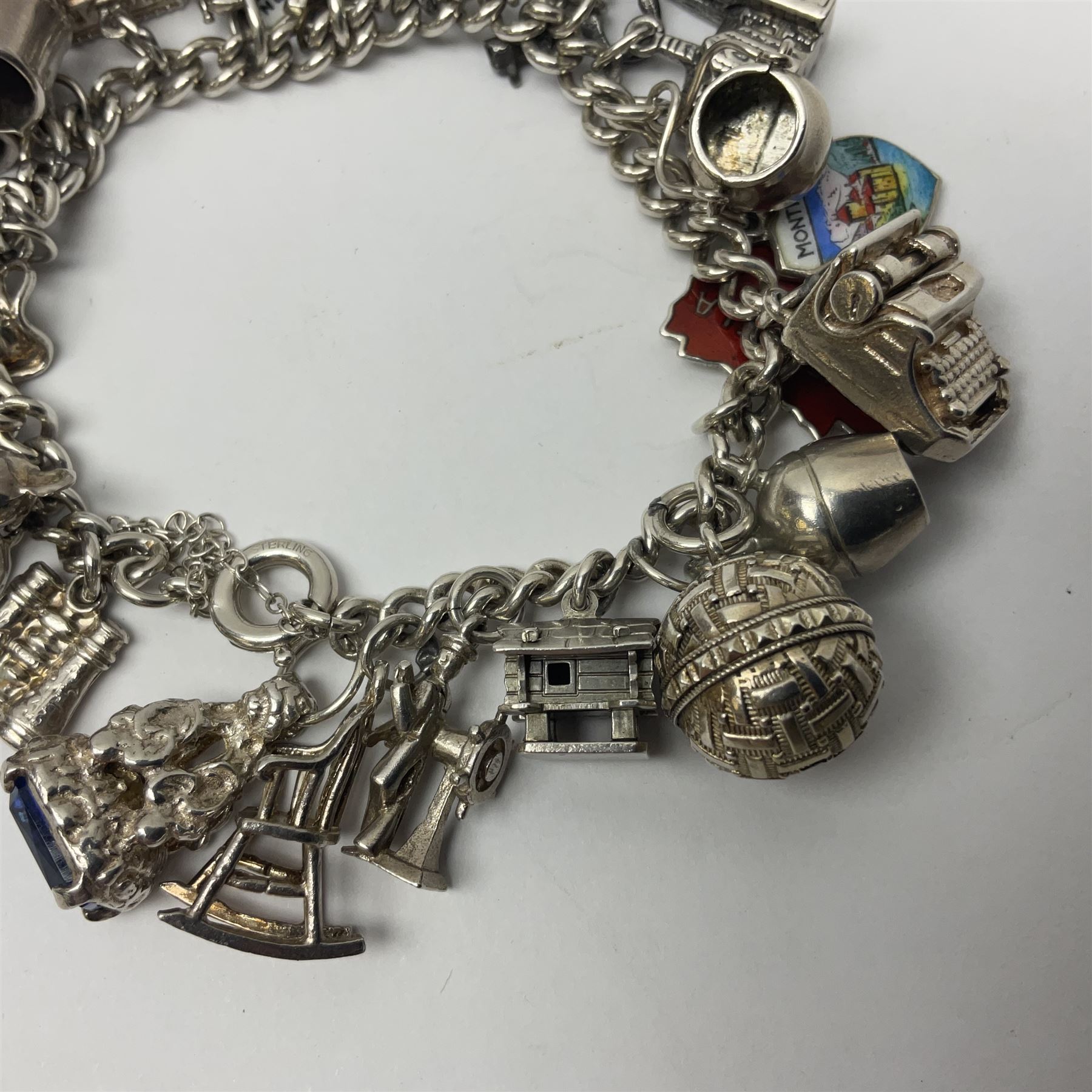 Silver charm bracelet - Image 5 of 9