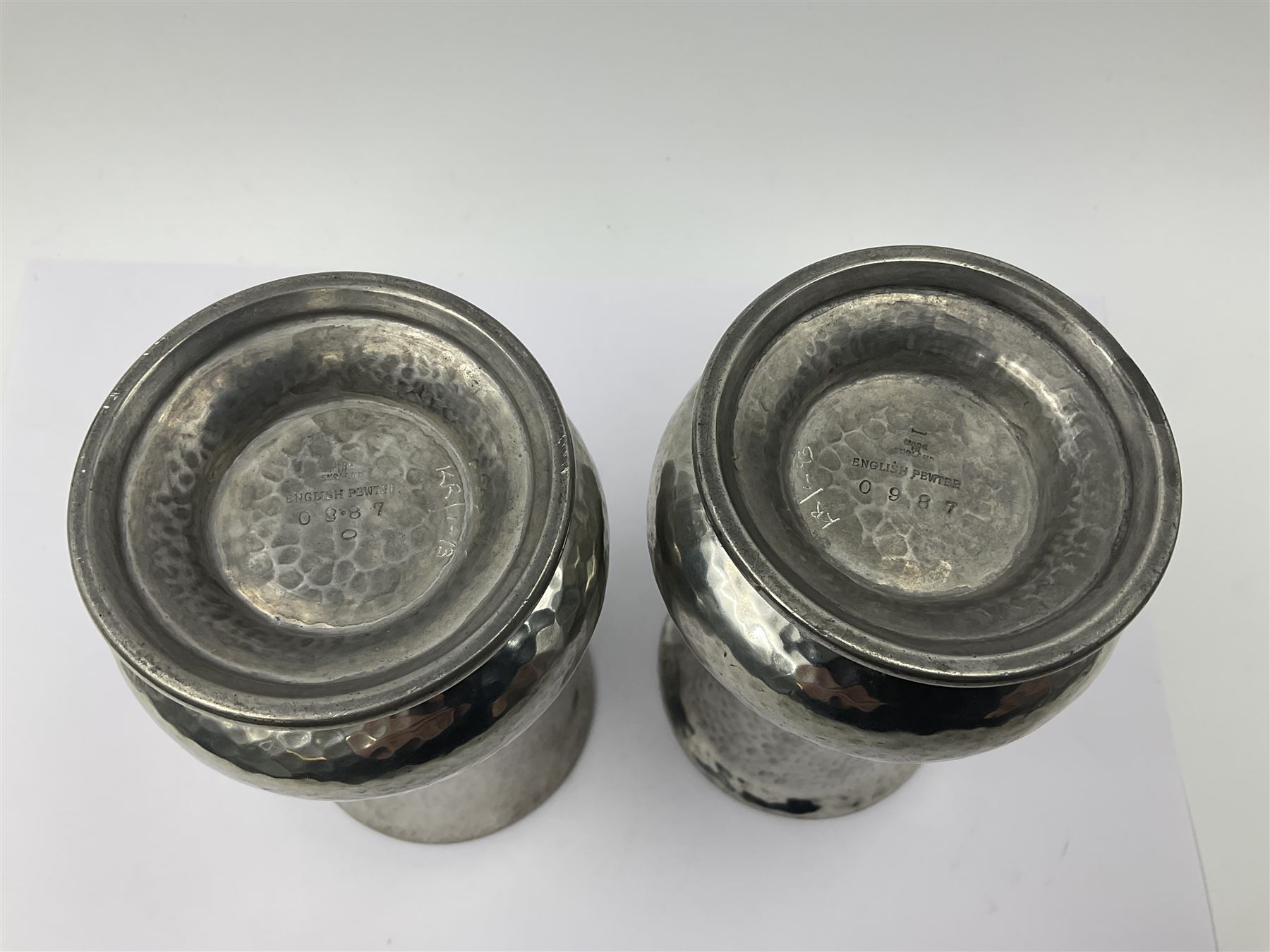 Pair of Liberty & Co Tudric pewter vases - Image 11 of 13