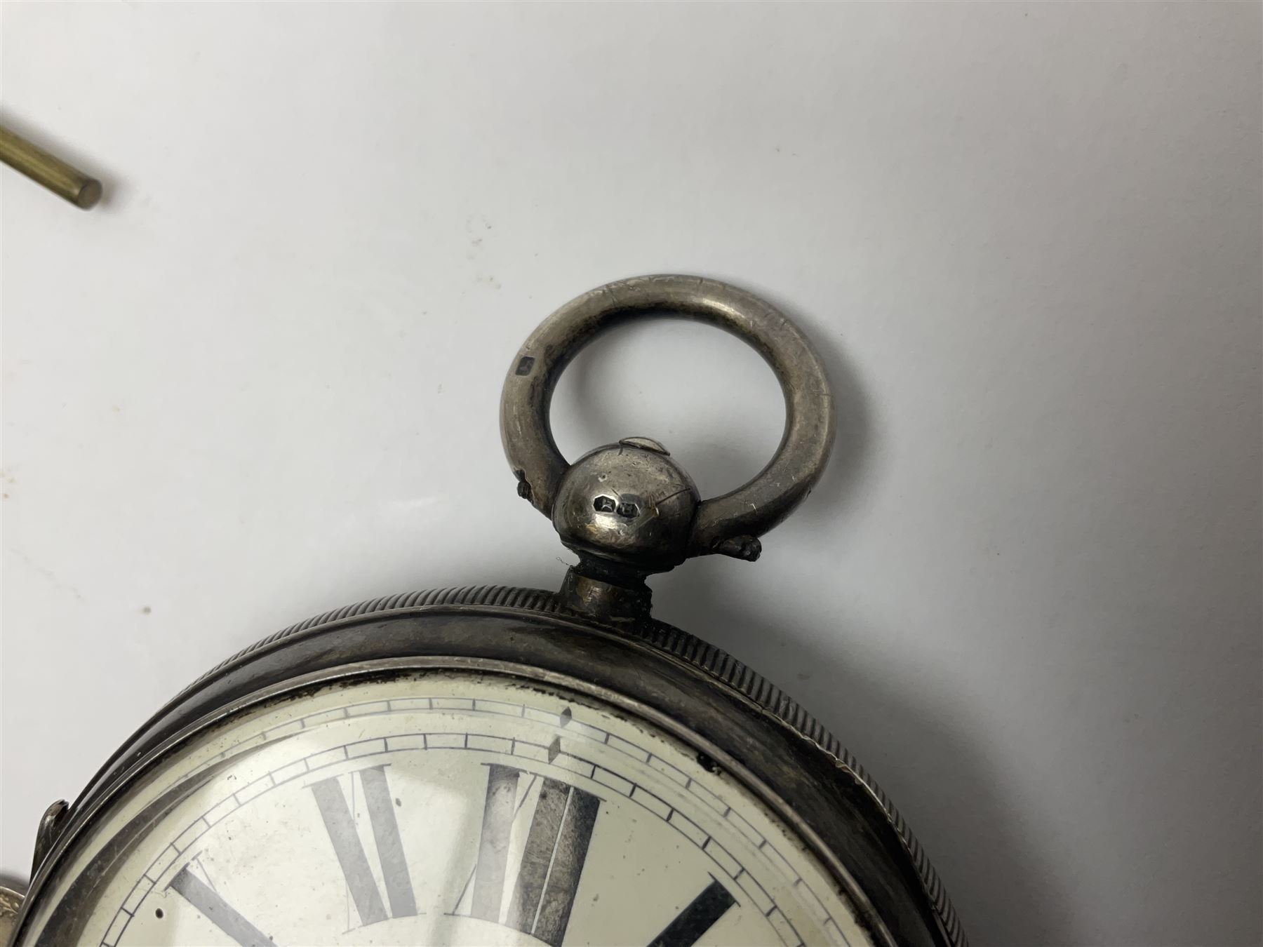 Victorian silver open face fusee lever pocket watch by D A Olswang - Image 2 of 9